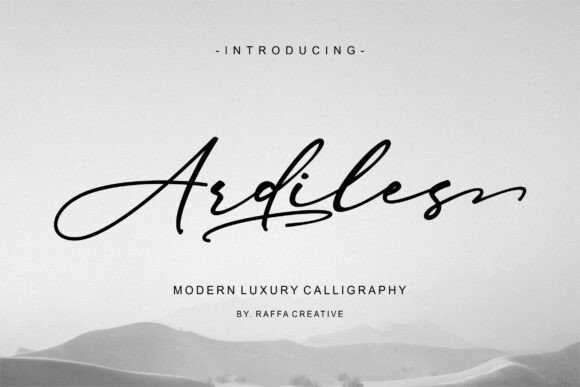 Ardiles: The Modern Script Typeface for Editorial Elegance