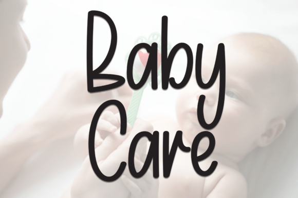 Baby Care: A Handwritten Typeface for Warm Editorial Design