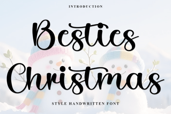 Besties Christmas Typeface: Festive Font for Handmade Holiday Products