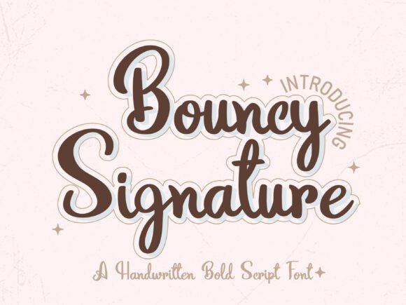 Bouncy Signature Typeface Review: A Playful Script for Bold Brand Identities