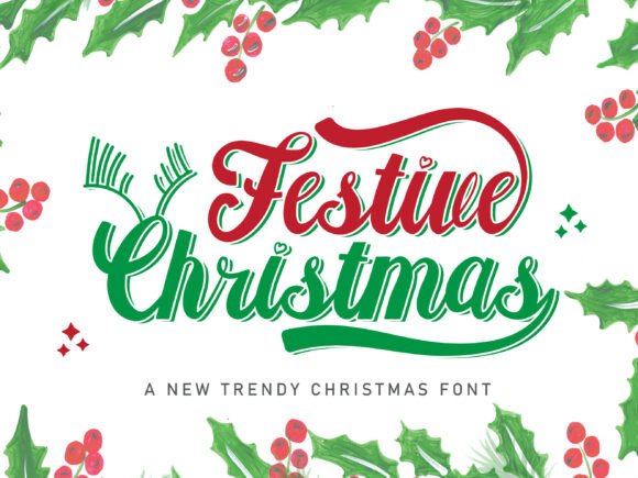 Festive Christmas Typeface: Elevating Holiday Editorial Design