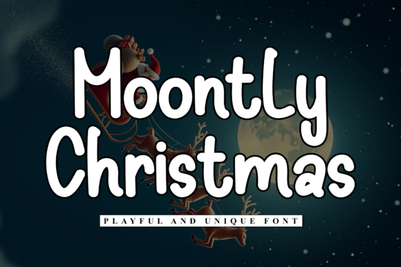 Moontly Christmas Typeface: A Handwritten Font for Editorial Design