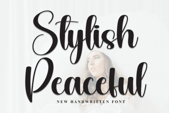 Stylish Peaceful: A Modern Script Typeface for Editorial Design