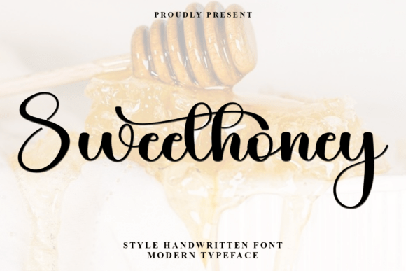 Sweethoney Typeface: A Festive Font for Brand Identity